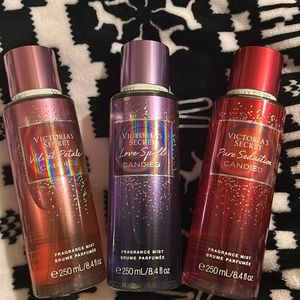 Victoria secret body mist set of 3 all full size new